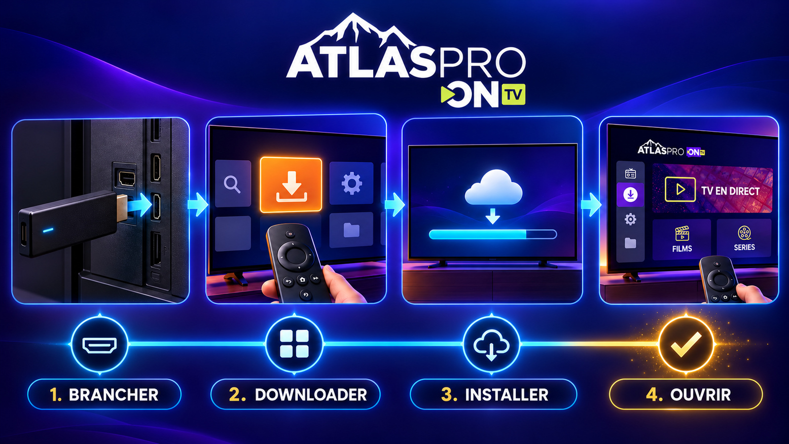 Installation Atlas Pro ONTV sur Fire TV Stick avec Downloader